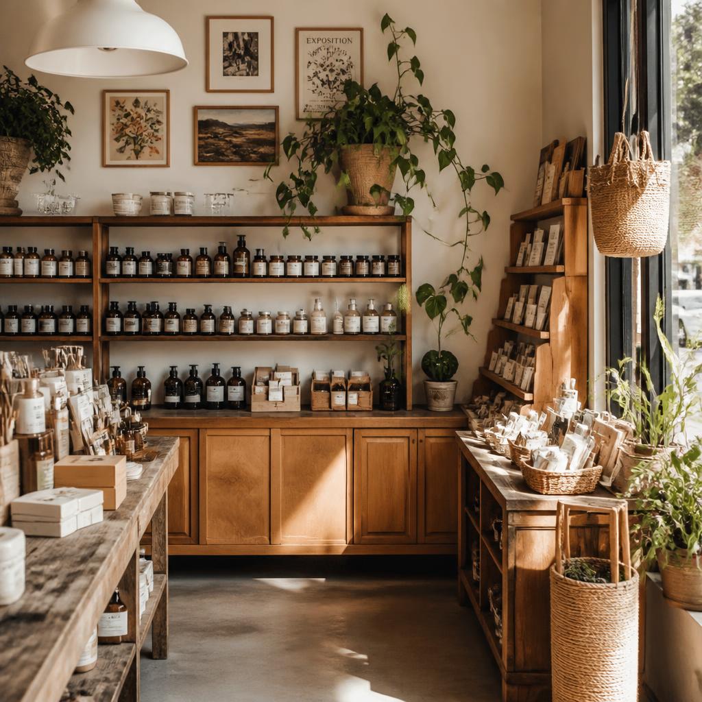 Intérieur chaleureux d'une boutique indépendante