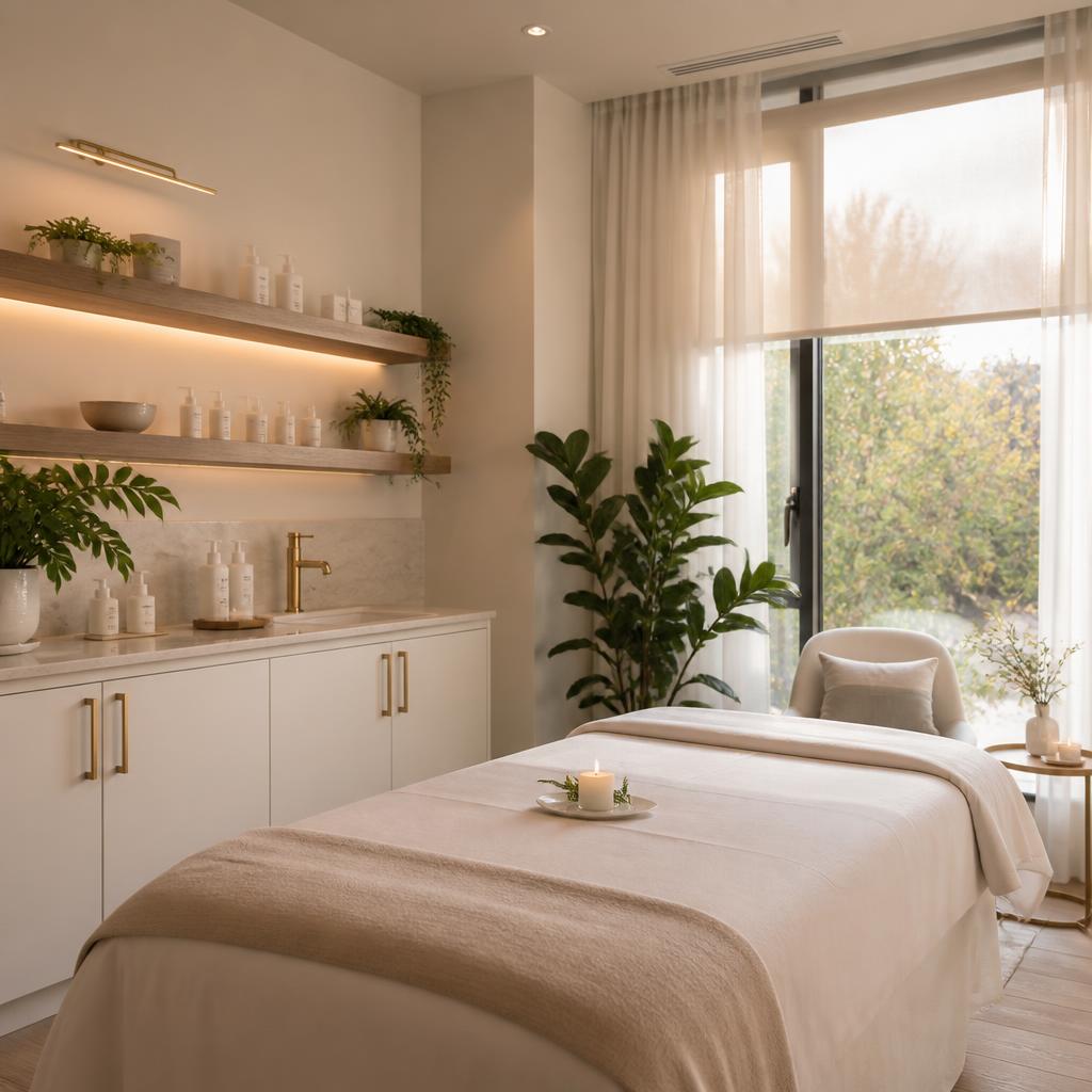 Cabine de soin d'un institut de beauté élégant